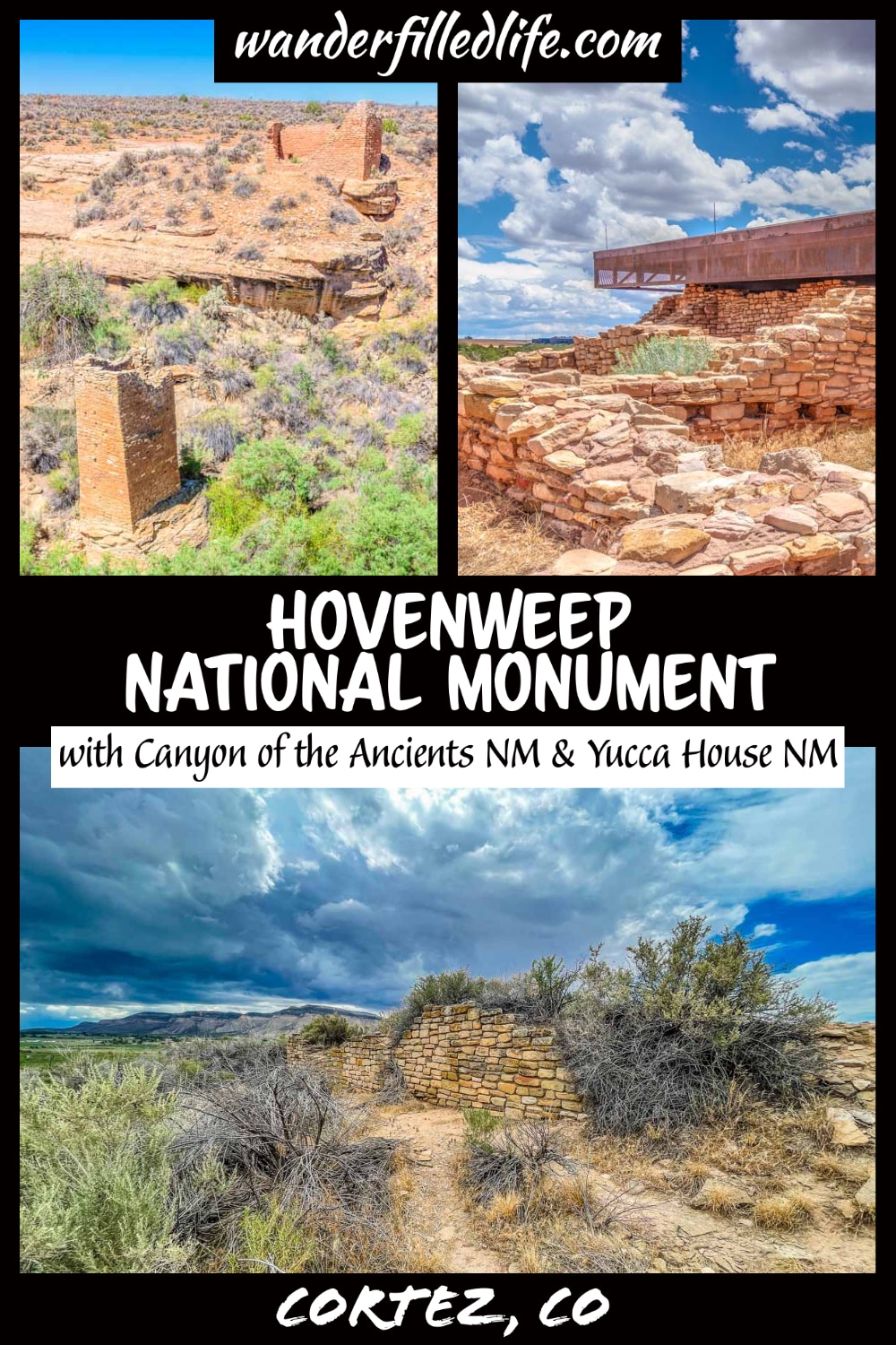 Hovenweep National Monument and the surrounding sites preserve several Ancestral Puebloan sites, preserving their history and culture.